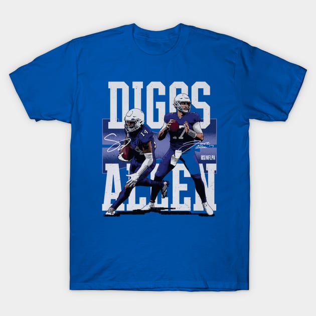 Stefon Diggs & Josh Allen Buffalo Duo T-Shirt by Chunta_Design